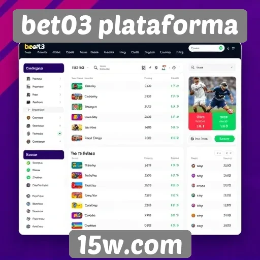 Novidades na interface do site bet03